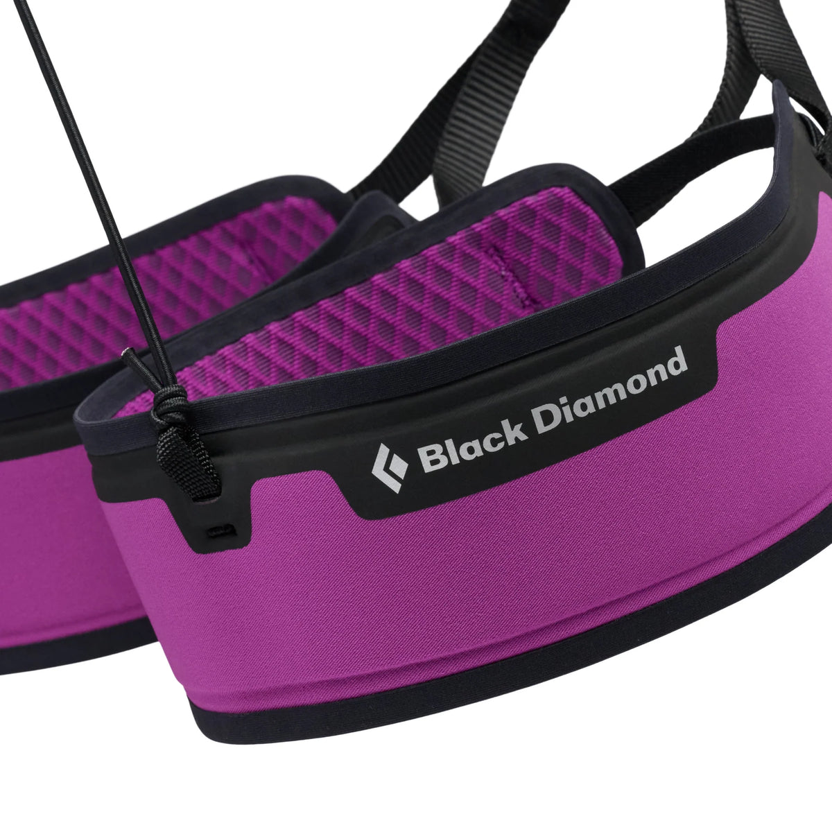 Purple climbing harness with Black Diamond logo on a white background - Black Diamond Zone Harness (Women's) - Piton Purple