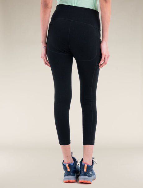 Icebreaker Merino 260 Fastray 25" High Rise Tights (Women's) - Black Icebreaker