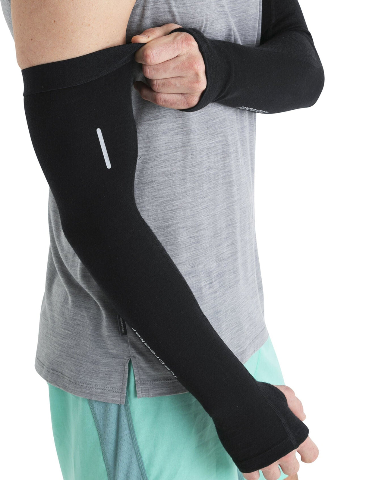 Icebreaker 200 ZoneKnit Merino Arm Sleeves (Unisex) - Black Icebreaker