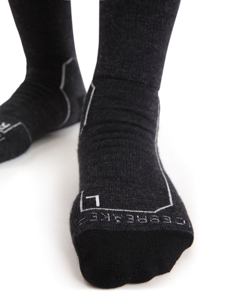 Icebreaker Merino Hike+ Heavy Crew Socks (Women's) - Jet Heather Icebreaker