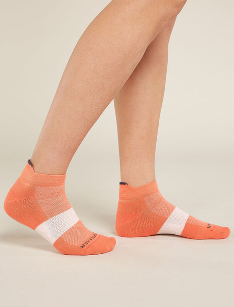 Icebreaker Merino Multisport Light Micro Socks (Women's) - Tang/Glow Icebreaker