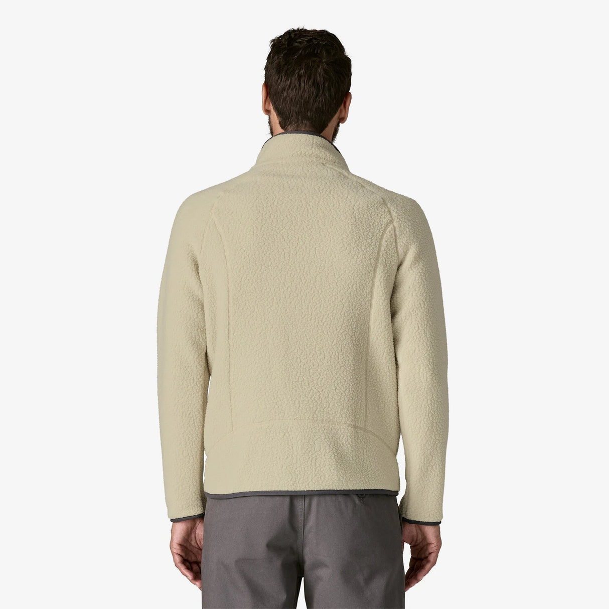 Patagonia Retro Pile Fleece Jacket (Men's) - Pelican w/Smolder Blue