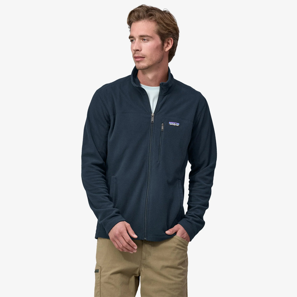 Patagonia Micro D Fleece Jacket (Men's) - New Navy - Navy Blue