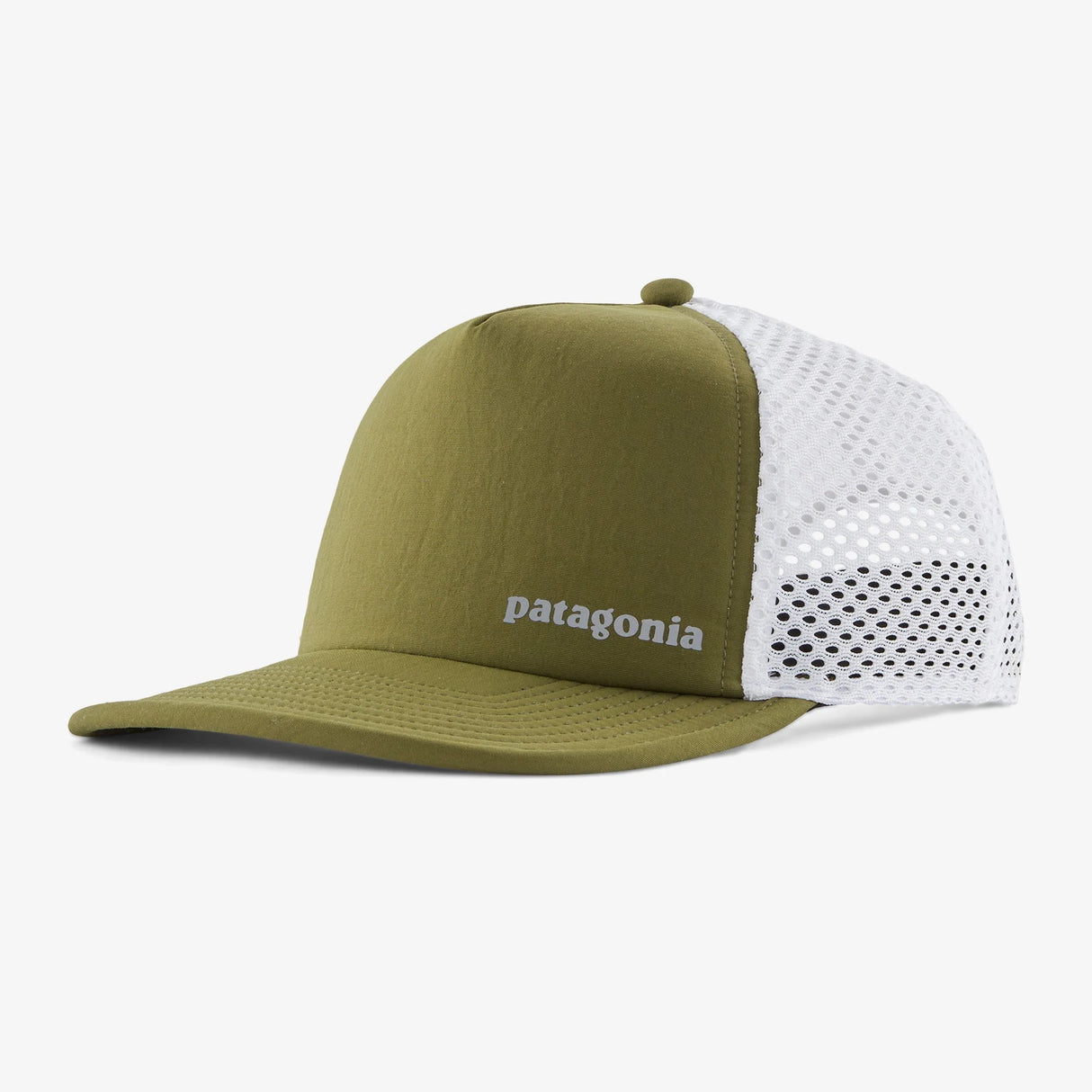 Patagonia Duckbill Running Trucker Hat - Pond Green - White