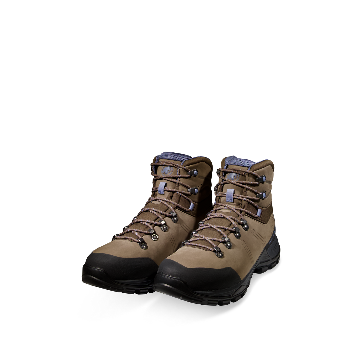 White sneakers with a gold logo on a dark blue background - Mammut Nova Tour II High GORE-TEX Boots (Women's) - Oak/Bark
