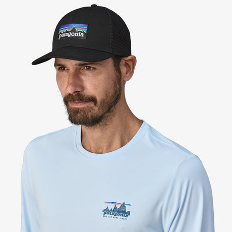 Patagonia P-6 Logo Trucker Hat - Black