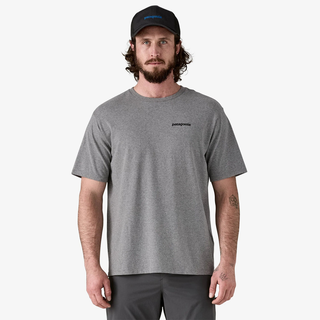 Patagonia P-6 Logo Responsibili-Tee (Men's) - Gravel Heather - Grey