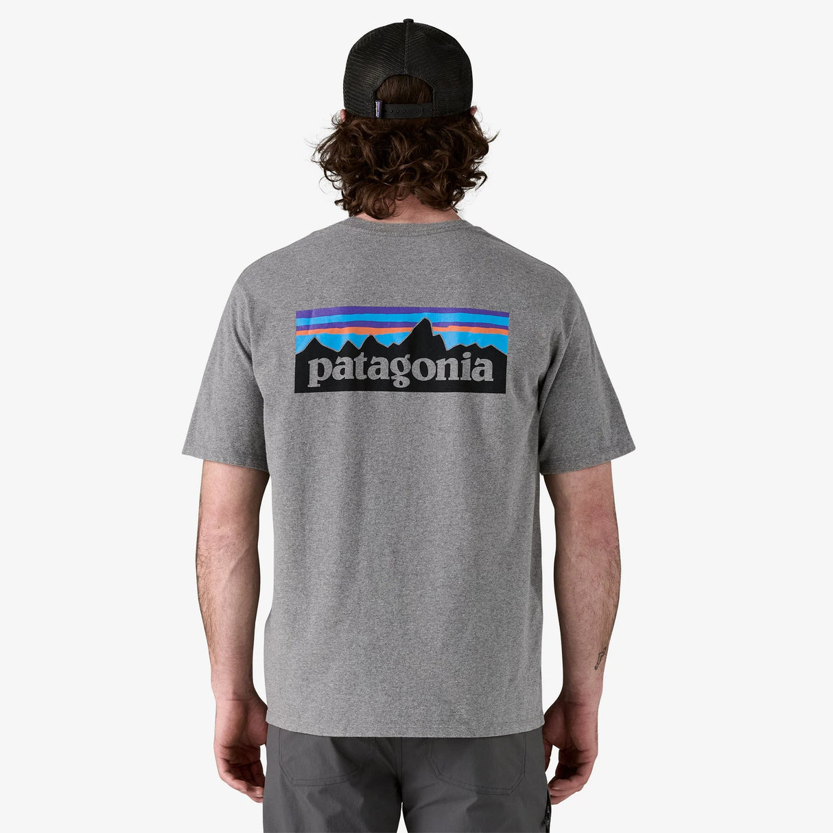 Patagonia P-6 Logo Responsibili-Tee (Men's) - Gravel Heather - Grey