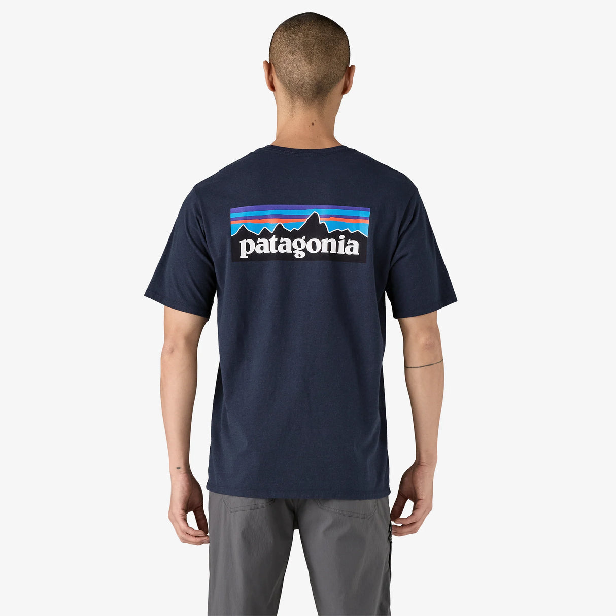 Patagonia P-6 Logo Responsibili-Tee (Men's) - New Navy - Navy Blue