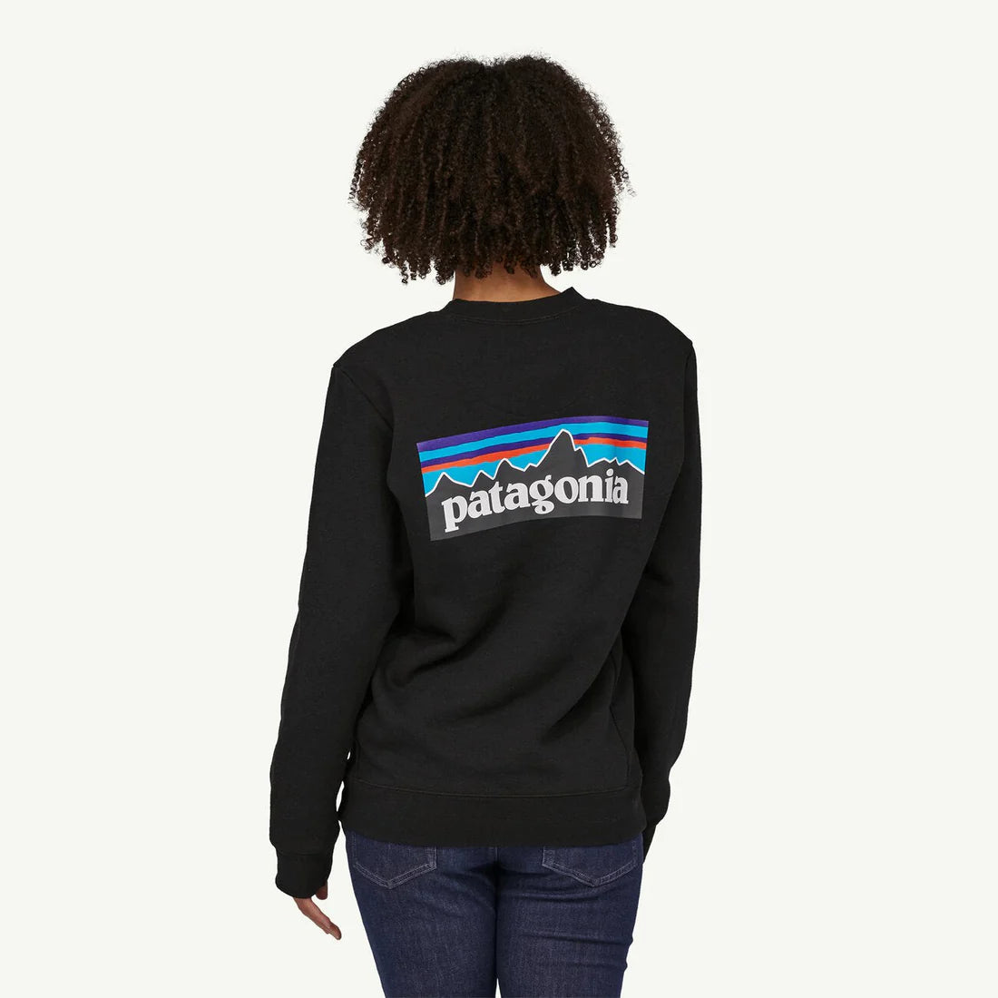 Patagonia P-6 Logo Uprisal Crew Sweatshirt (Unisex) - Black - Find Your Feet Australia Hobart Launceston Tasmania