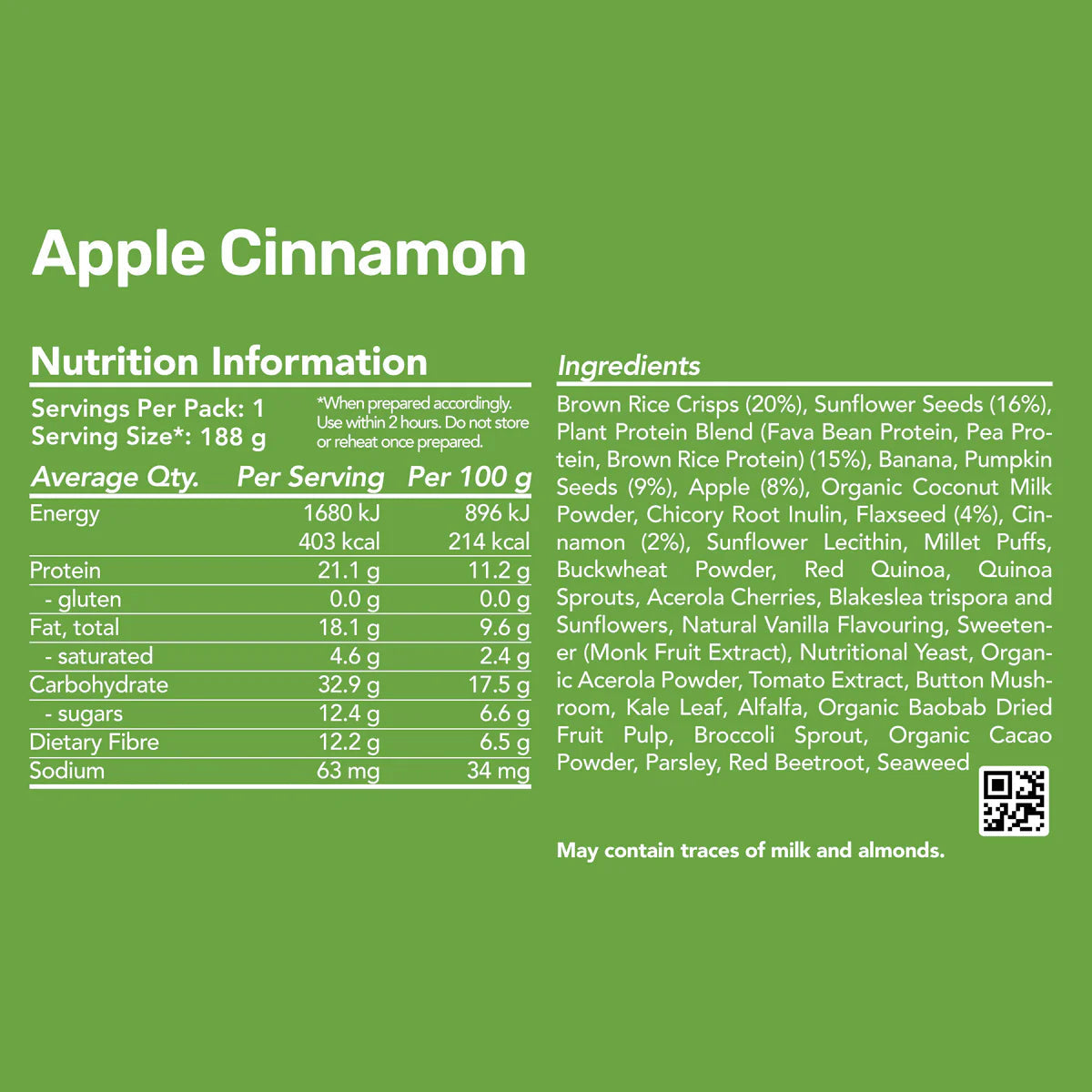 Radix Nutrition Plant Based Breakfasts Radix Nutrition