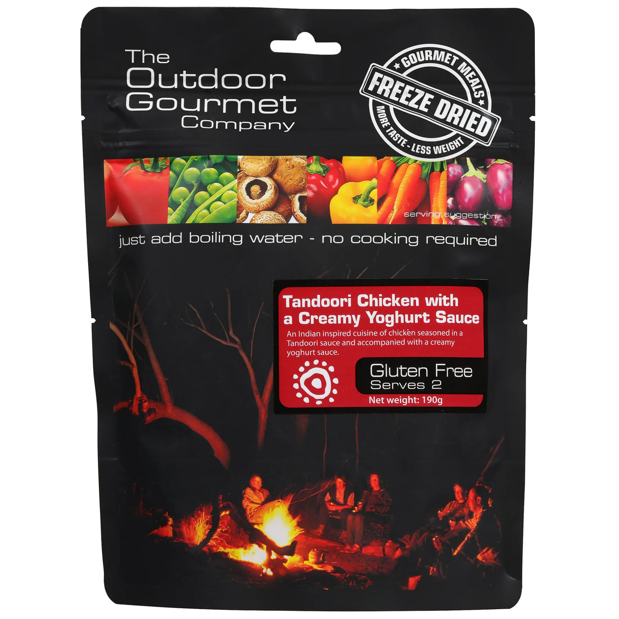 The Outdoor Gourmet Company Meals - Tandoori Chicken w/ Creamy Yoghurt Sauce (GF)