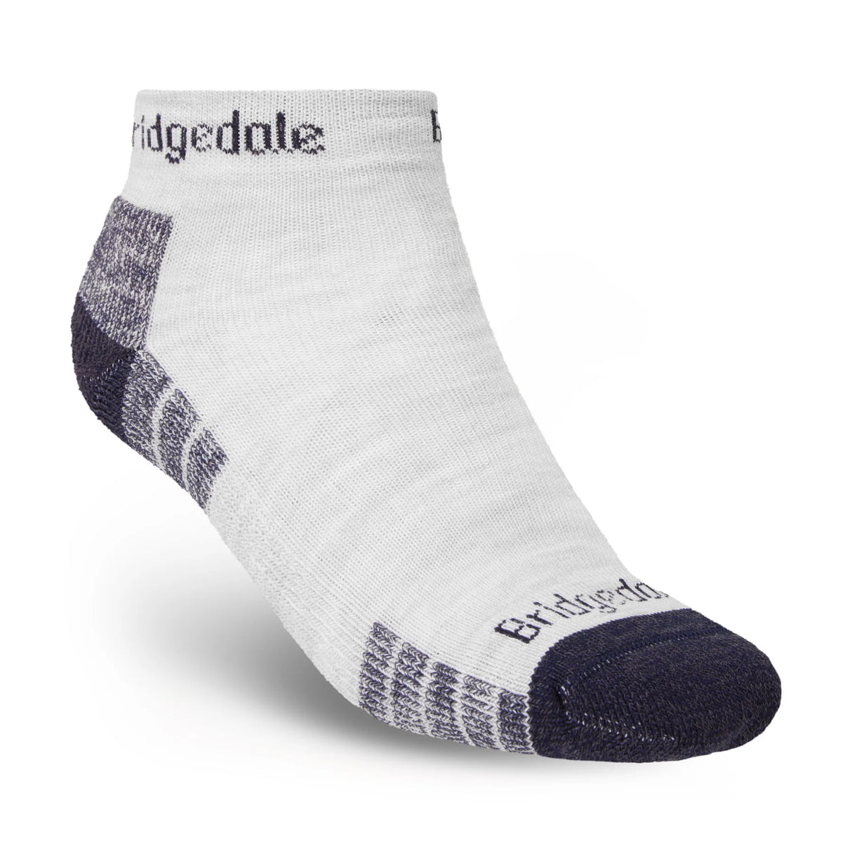 Bridgedale Hike Lightweight Performance Ankle Socks (Men's) - Silver/Navy - White - Navy Blue