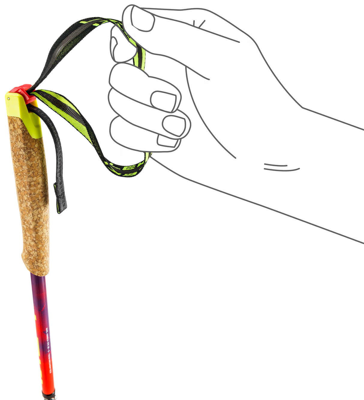 Leki Leki Neotrail Pro FX.One Superlite Trail Running Poles - Bright Red/Violet/Neon Yellow