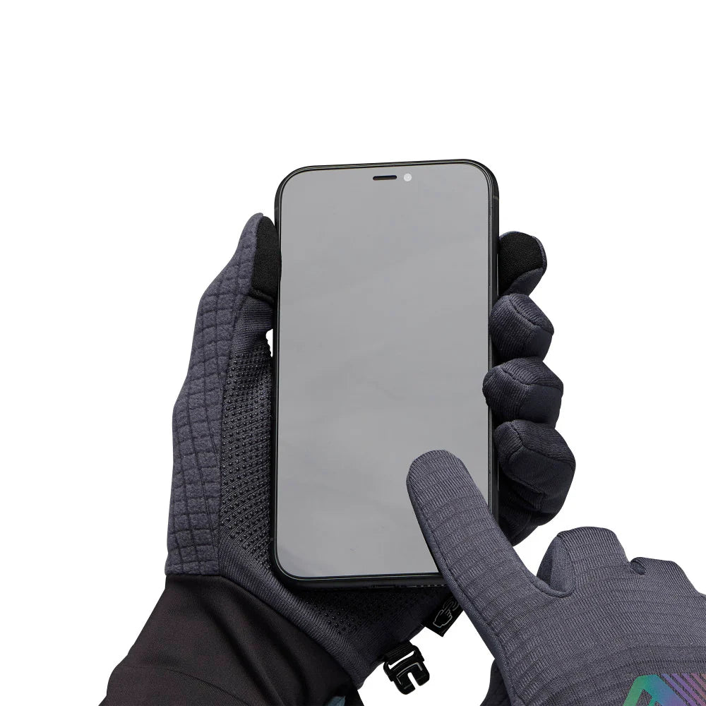 Black Diamond Gridtech Storm Hood Gloves - Carbon/Glacier