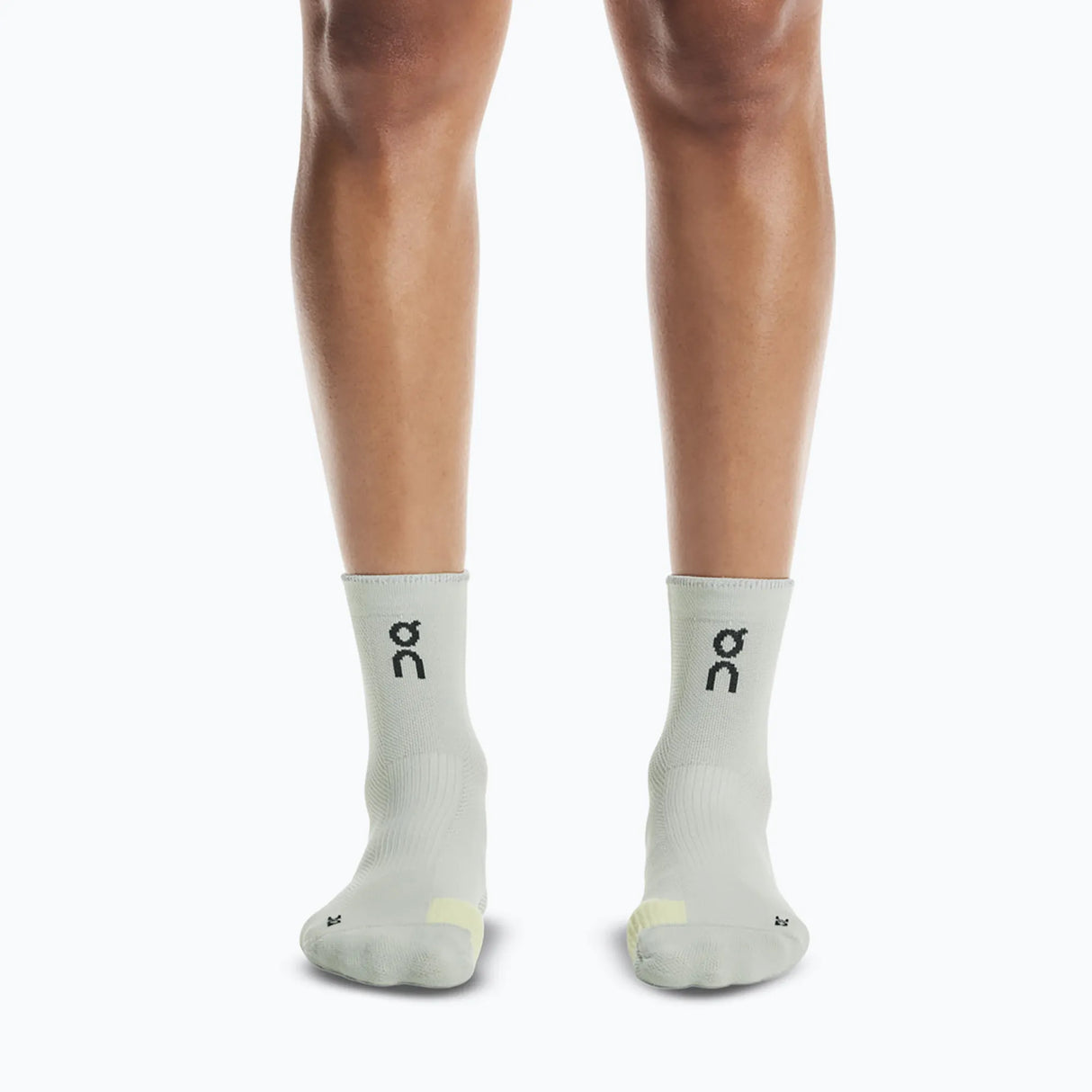 On Performance Run Sock Mid (Unisex) - Tin/Lemonade - Green
