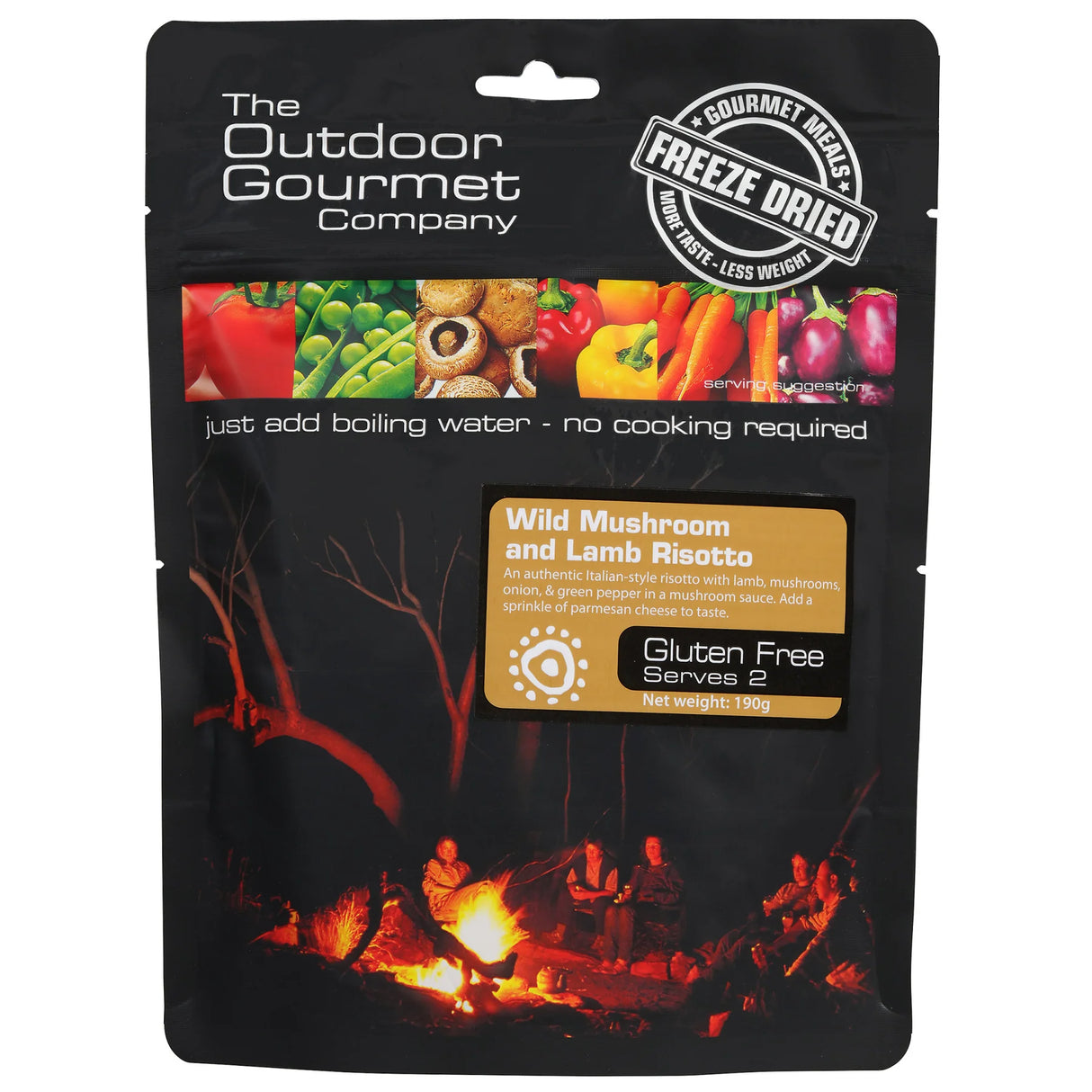 The Outdoor Gourmet Company Meals - Wild Mushroom & Lamb Risotto (GF)