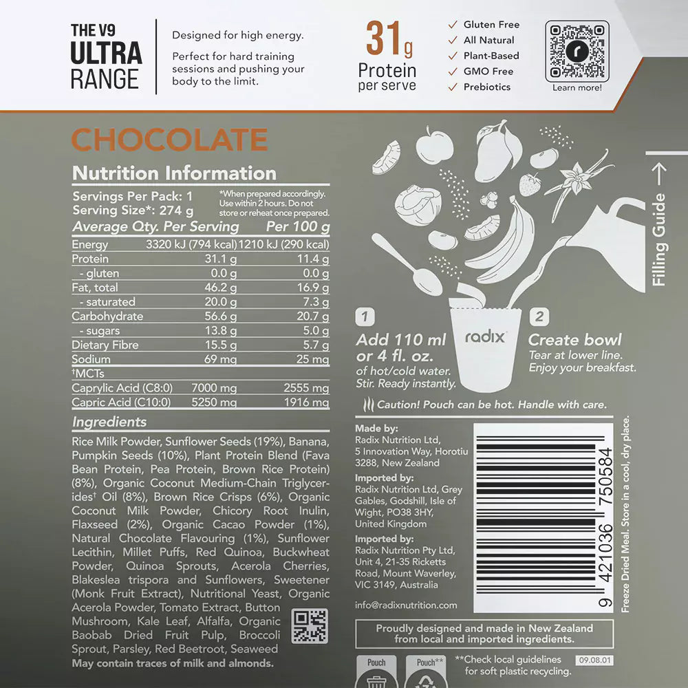 Radix Nutrition Plant Based Breakfasts Radix Nutrition