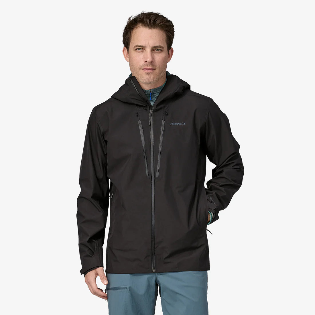 Patagonia Triolet Jacket (Men's) - Rain Jacket - Rain Coat - Waterproof Jacket - Black
