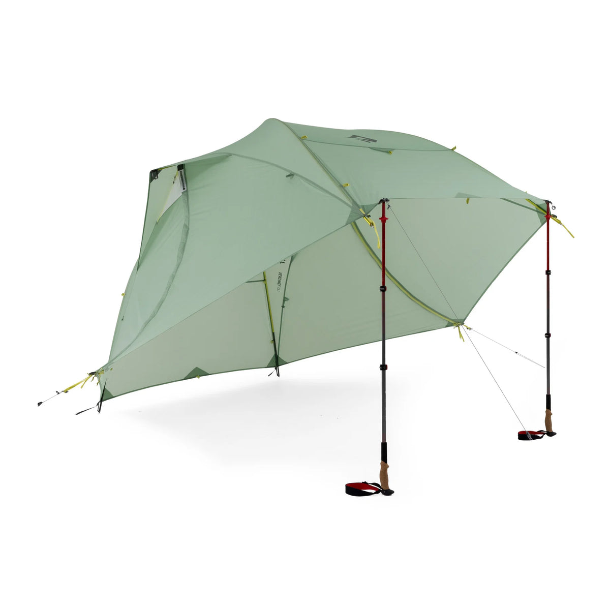 Light green camping tent with poles on a white background - Sea to Summit Sentinel Tent