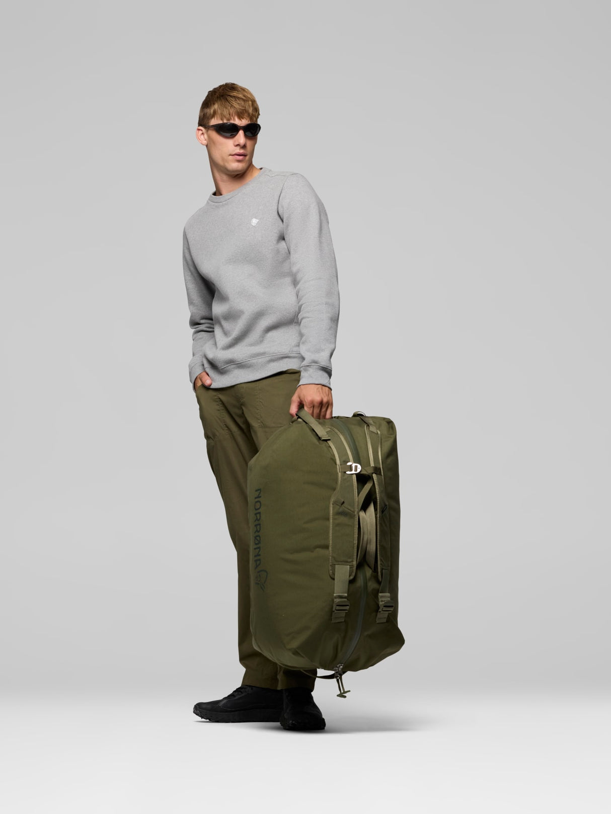 Norrøna Duffel Bags - 90L - Olive Night - Olive Green