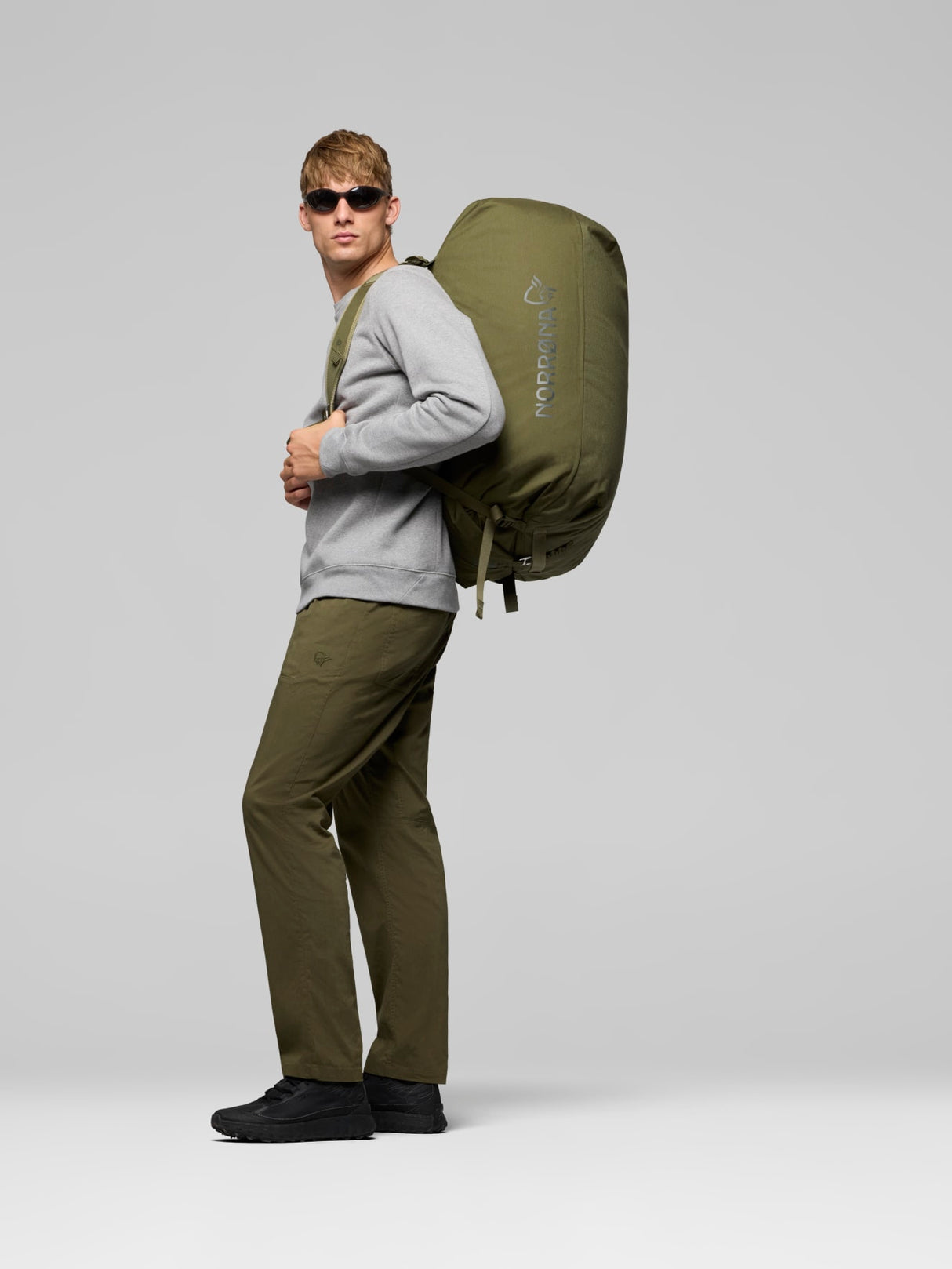 Norrøna Duffel Bags - 90L - Olive Night - Olive Green