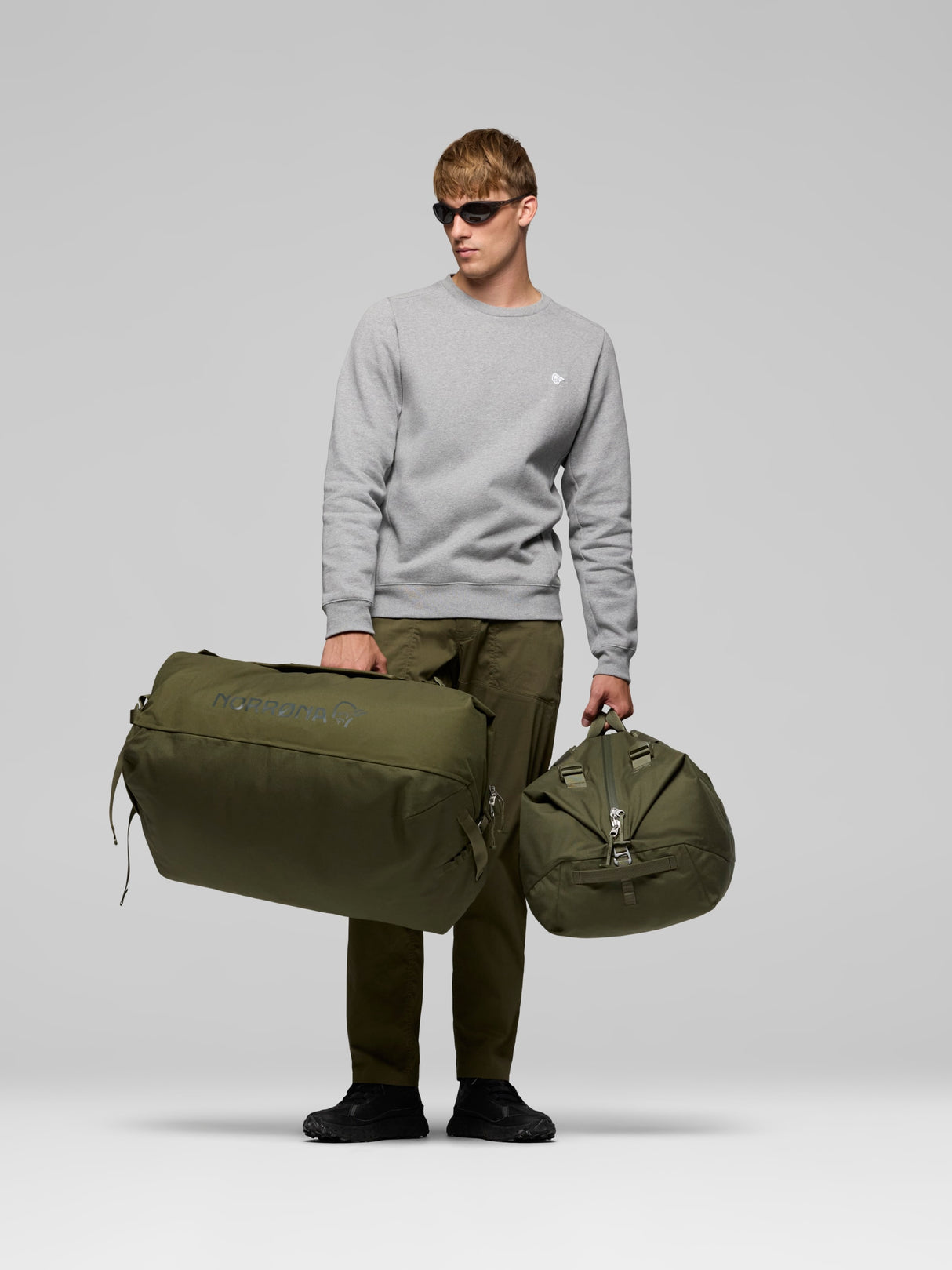 Norrøna Duffel Bags - 90L - Olive Night - Olive Green