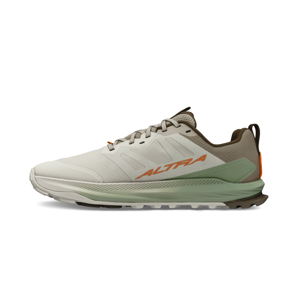 Altra Lone Peak 9+ Shoes (Men's) - Basalt - White - Green - Grey - Orange