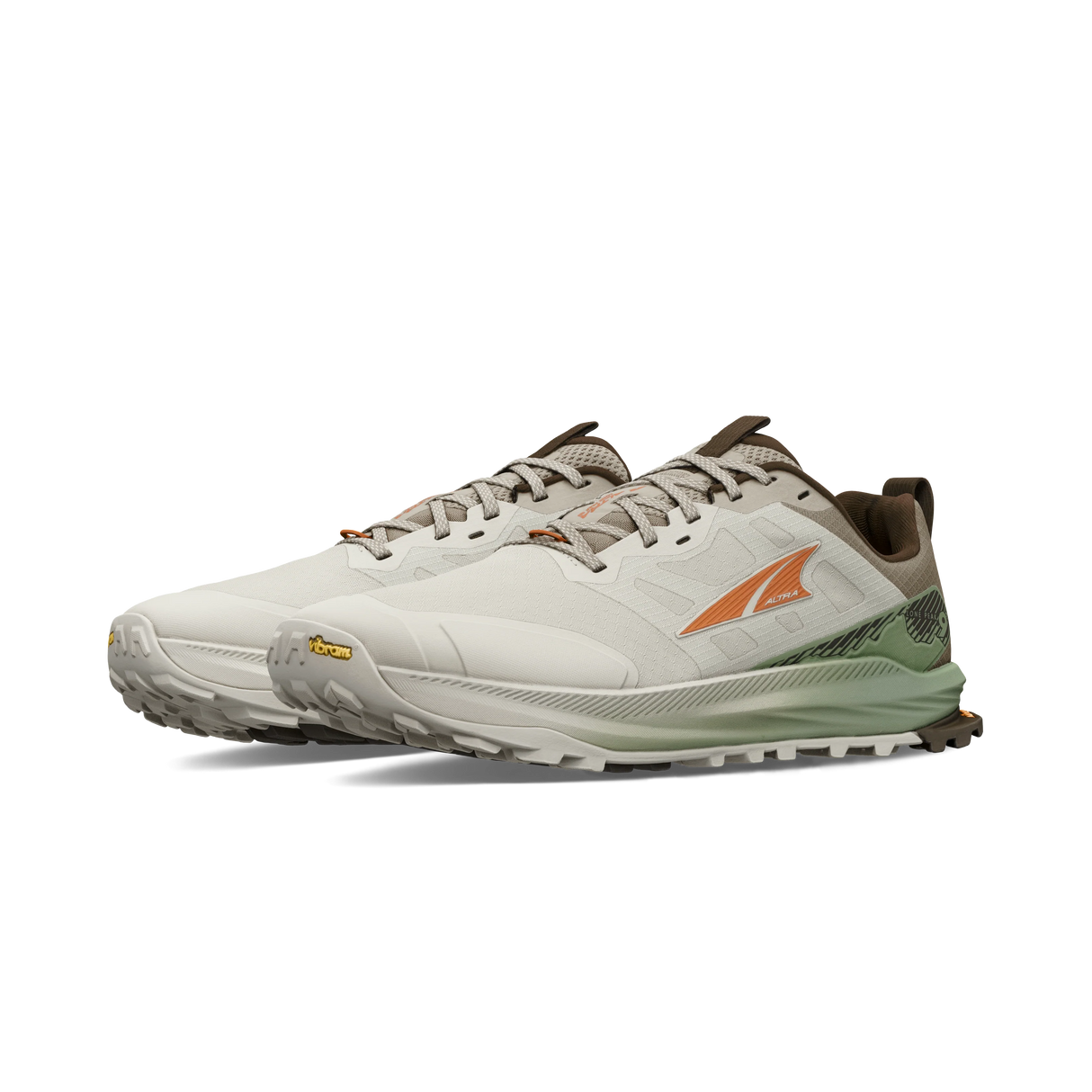 Altra Lone Peak 9+ Shoes (Men's) - Basalt - White - Green - Grey - Orange