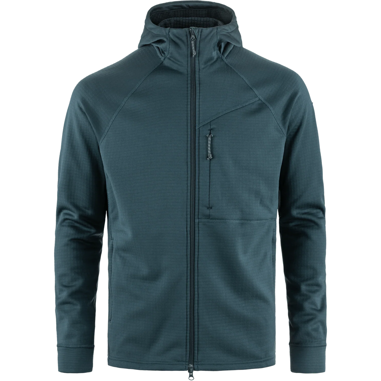 Fjällräven Abisko Grid Fleece Hoodie (Men's) - Fjallraven - Mountain Blue - Green