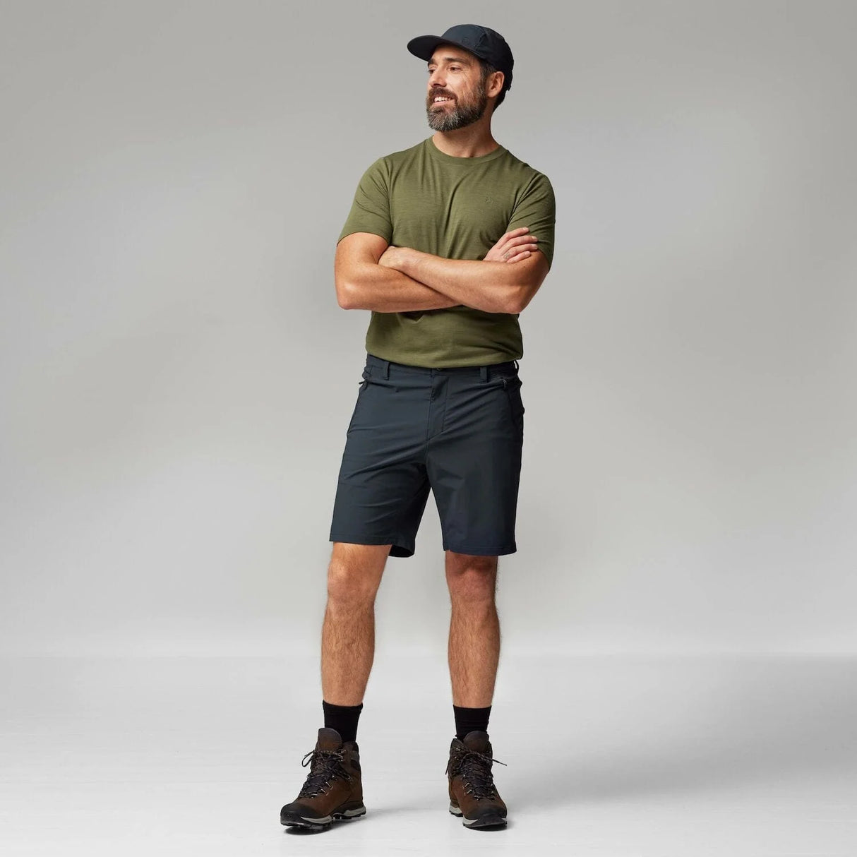 Fjällräven Abisko Trail Stretch Shorts (Men's) - Dark Navy