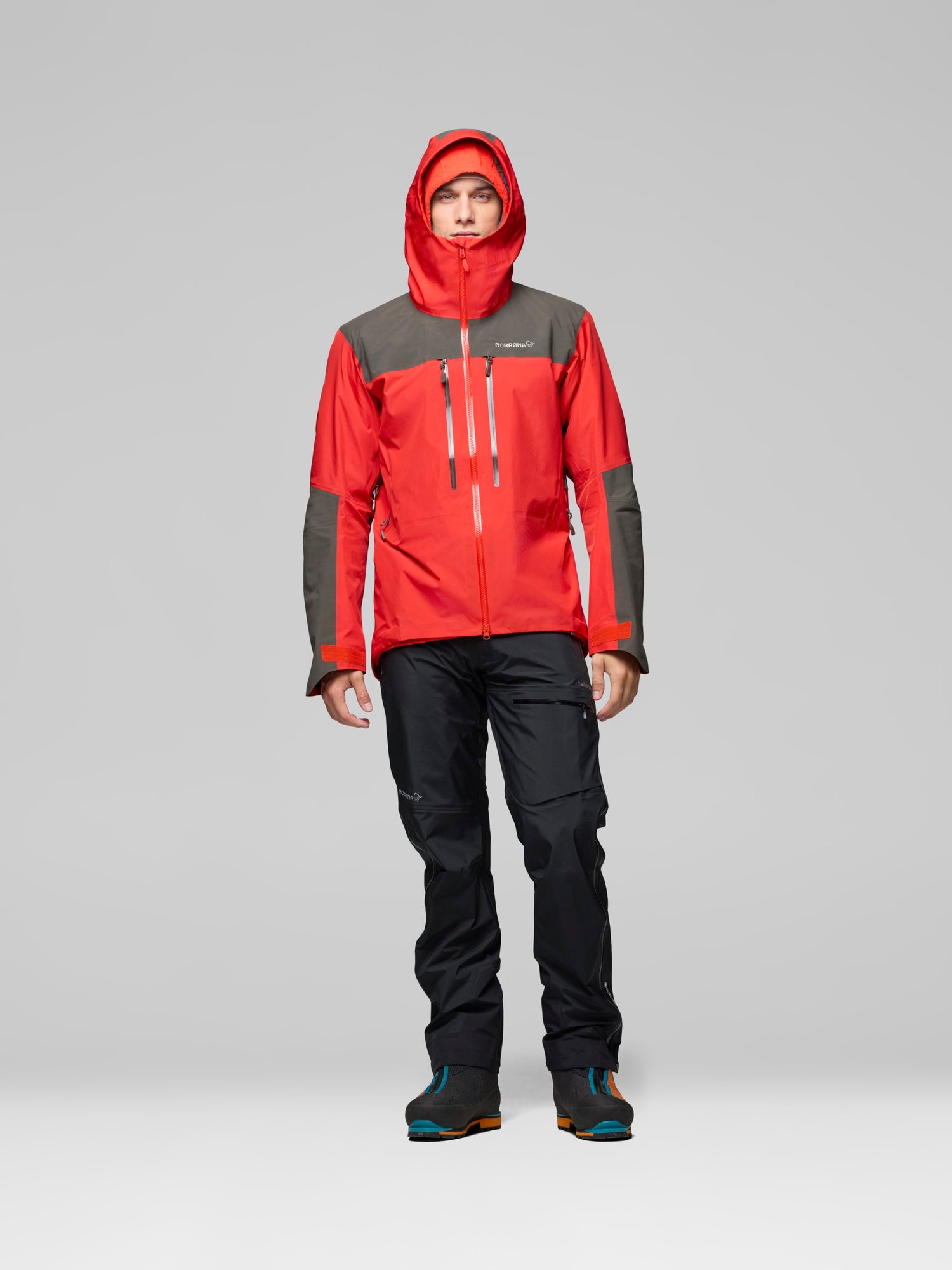 Norrøna Trollveggen GORE-TEX Pro Light Jacket (Men's) - Flame Scarlet - Red - Rain Jacket - Mountaineering Jacket