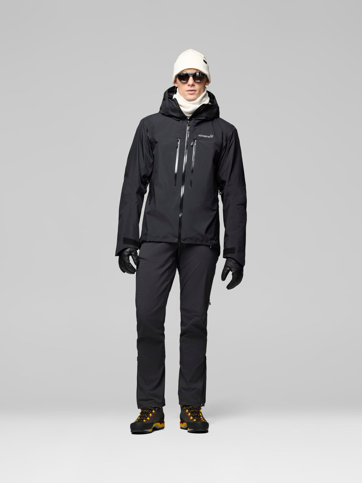 Norrøna Trollveggen GORE-TEX Pro Light Jacket (Men's) - Caviar - Black - Rain Jacket - Mountaineering Jacket
