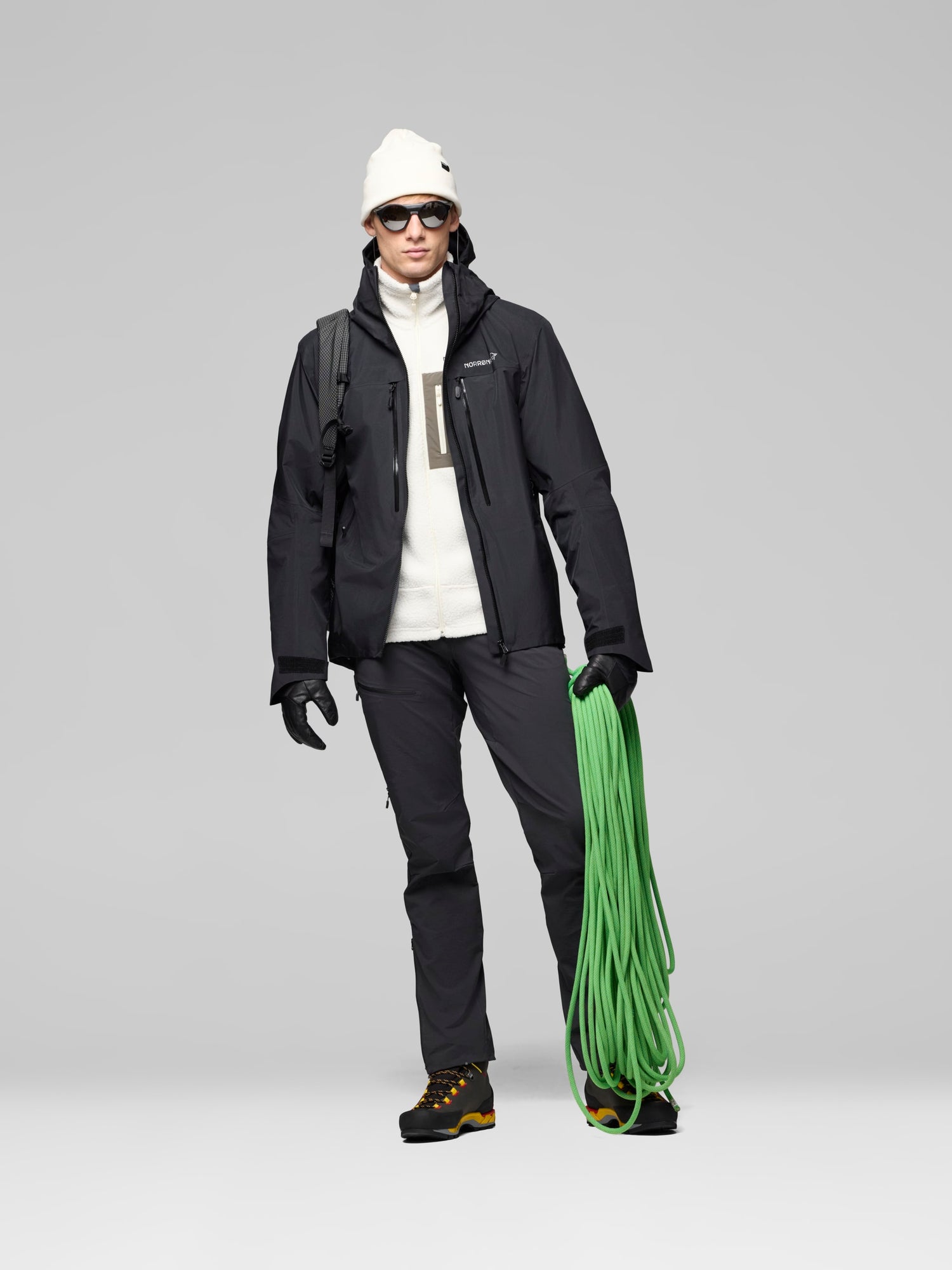 Norrøna Trollveggen GORE-TEX Pro Light Jacket (Men's) - Caviar - Black - Rain Jacket - Mountaineering Jacket