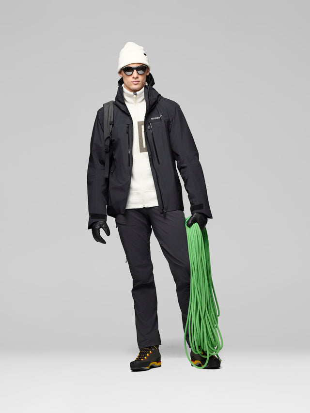 Norrøna Trollveggen GORE-TEX Pro Light Jacket (Men's) - Caviar - Black - Rain Jacket - Mountaineering Jacket