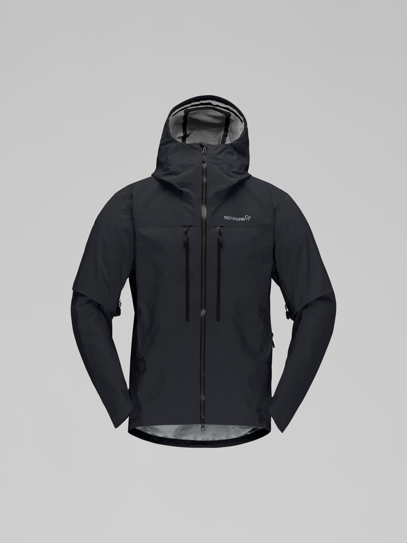 Norrøna Trollveggen GORE-TEX Pro Light Jacket (Men's) - Caviar - Black - Rain Jacket - Mountaineering Jacket