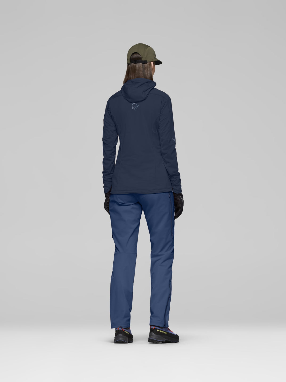 Norrøna Falketind Power Grid Zip Hood (Women's) - Hoodie - Hoody - Hooded - Jacket - Indigo Night - Blue