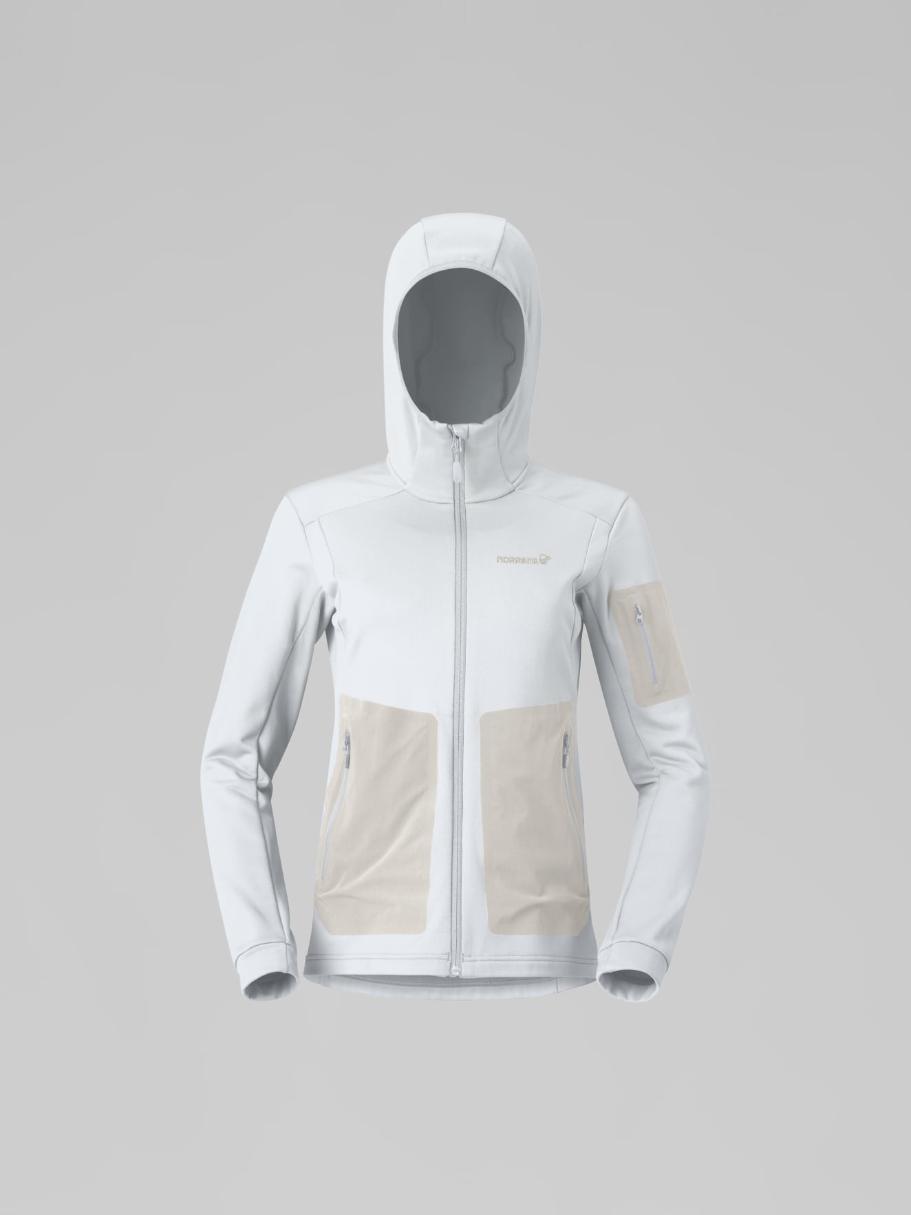 Norrøna Falketind Warm2 Stretch Hood (Women's) - Hoodie - Hoody - Hooded - Jacket - Snow White
