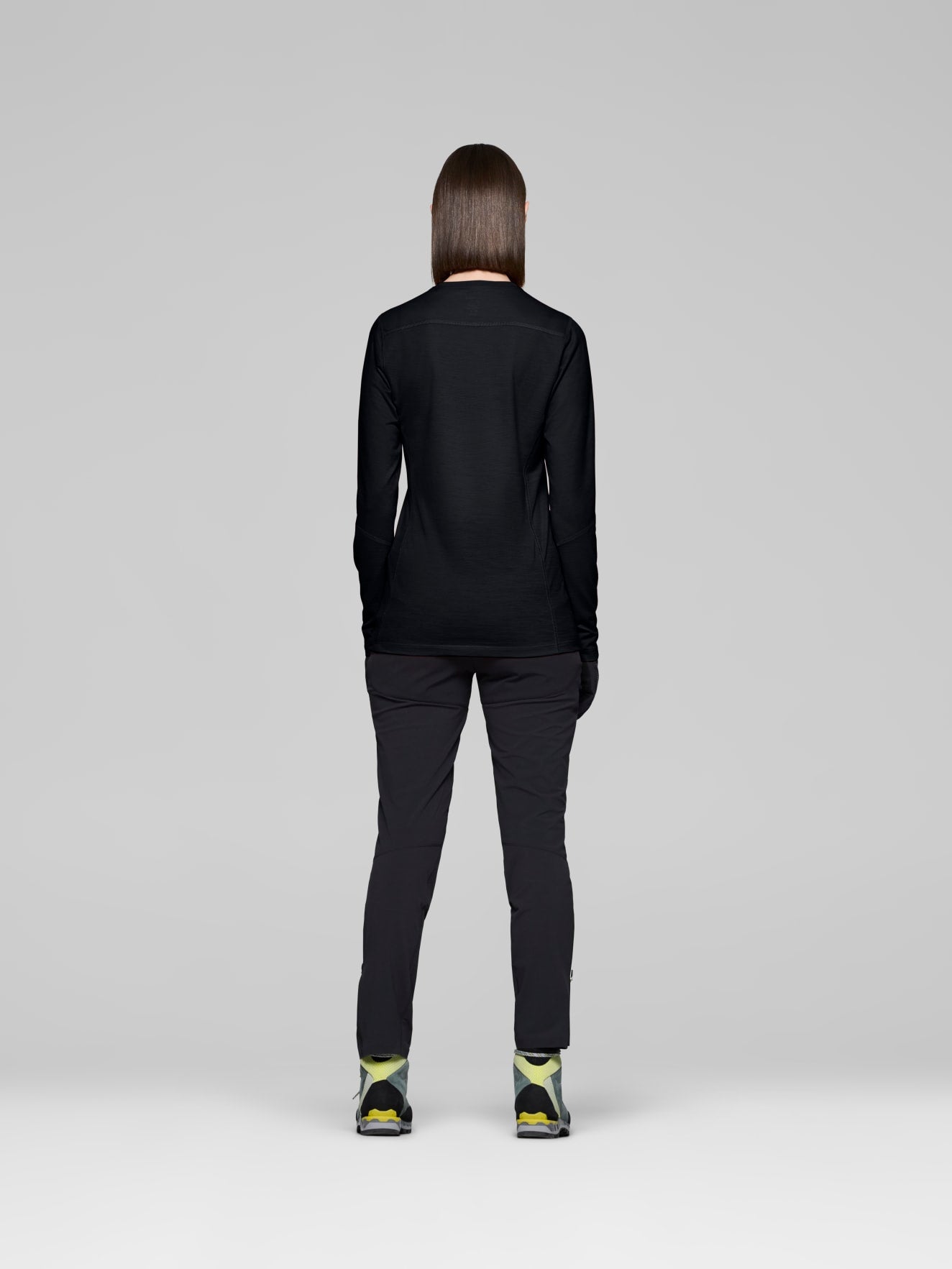 Norrøna Falketind EqualiserUll Long Sleeve (Women's) - T-Shirt - Tee Shirt - Caviar - Black
