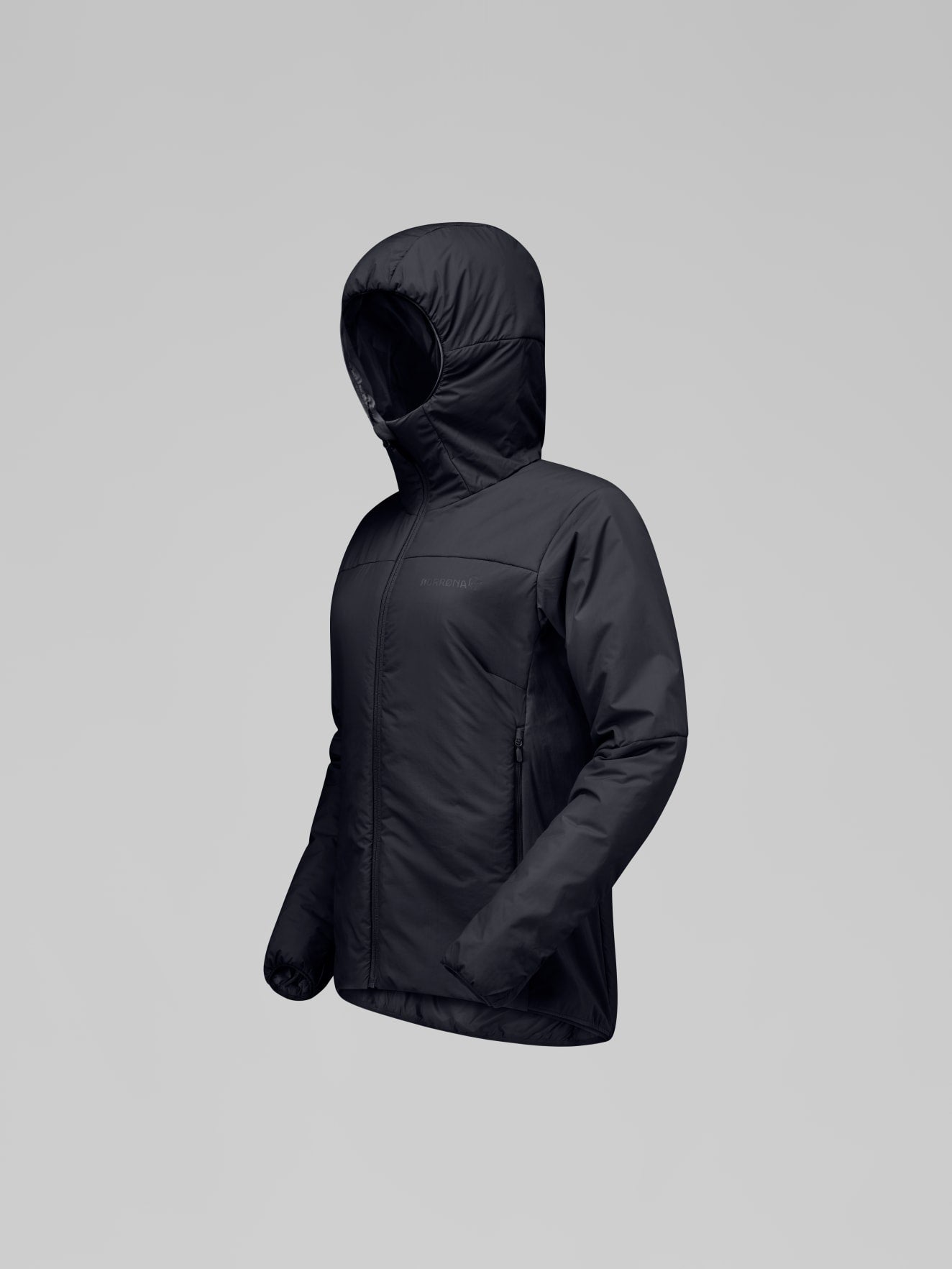Norrøna Femund Thermo60 Zip Hood (Women's) - Hooded - Hoody - Hoodie - Jacket - Caviar - Black