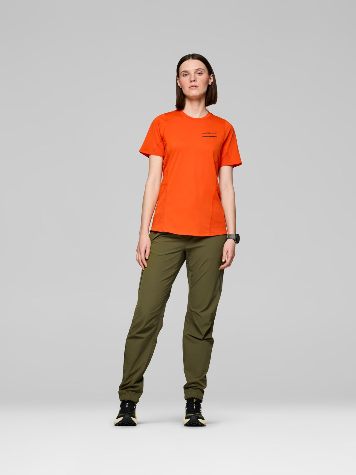Norrøna Senja Equaliser Lightweight T-Shirt (Women's) - Tee Shirt - Arednalin - Orange - Red