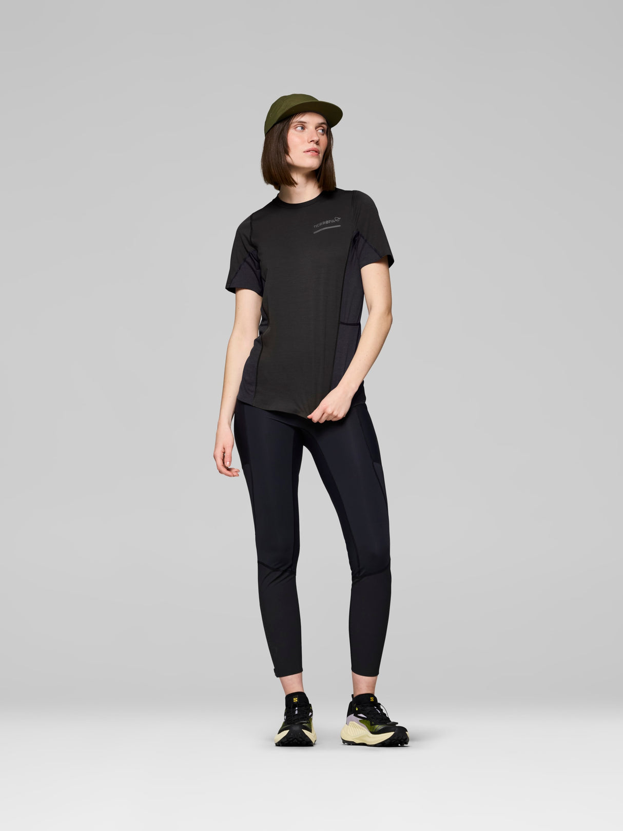 Norrøna Senja Equaliser Lightweight T-Shirt (Women's) - Tee Shirt - Caviar - Black