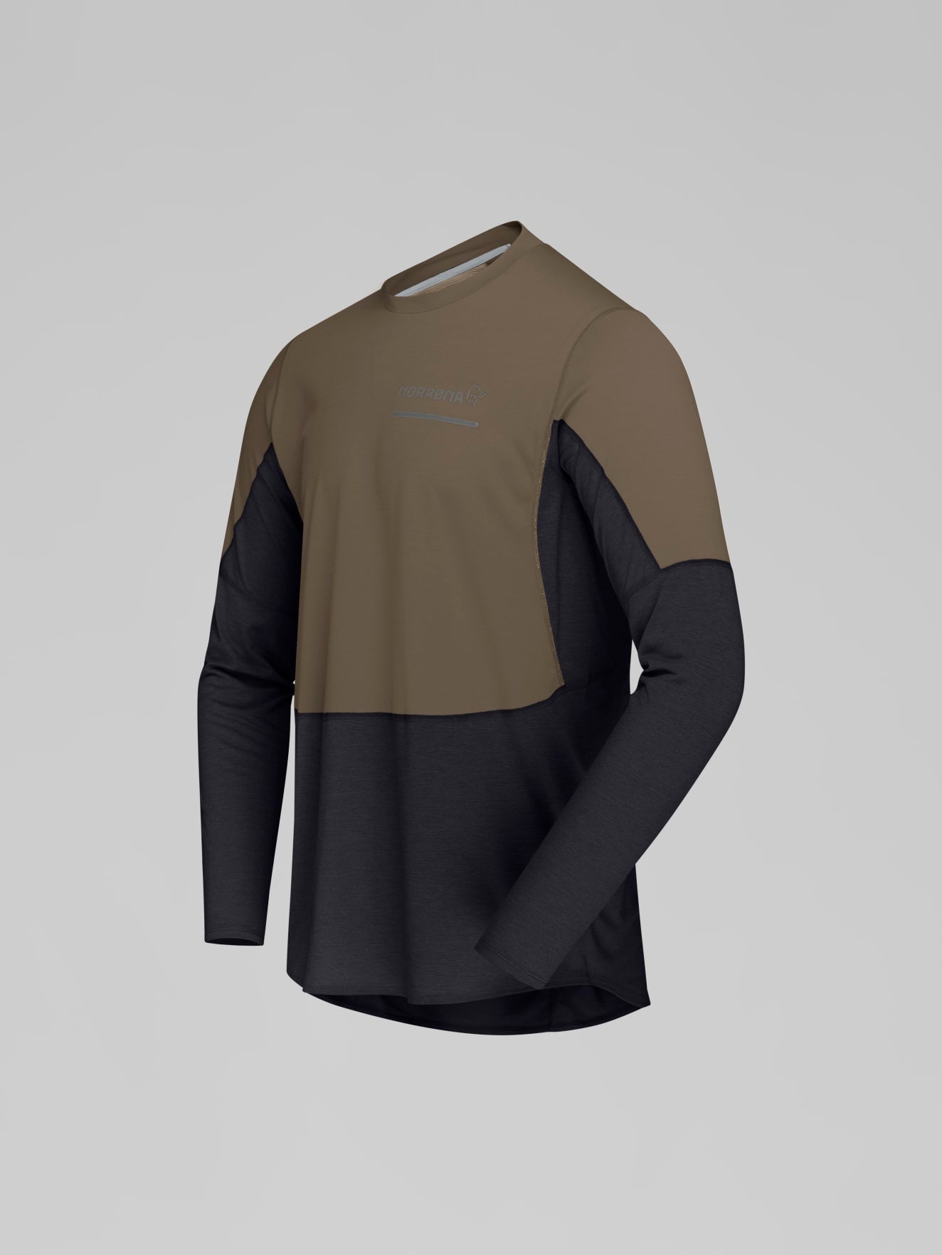 Norrøna Senja Equaliser Lightweight Long Sleeve (Men's) - T-Shirt - Tee Shirt - Shirt - Olive Night - Olive Green