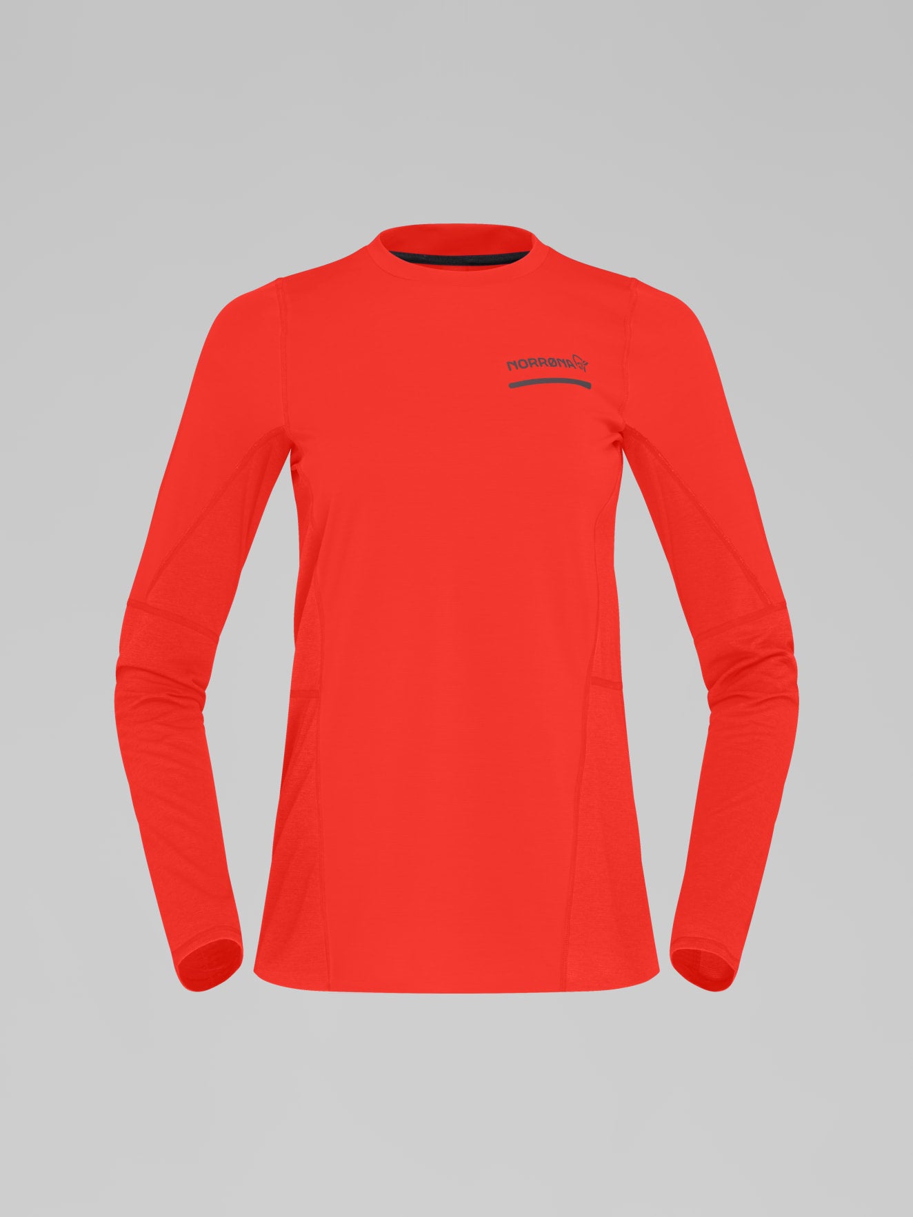 Norrøna Senja Equaliser Lightweight Long Sleeve (Women's) - T-Shirt - Tee Shirt - Shirt - Arednalin - Red - Orange