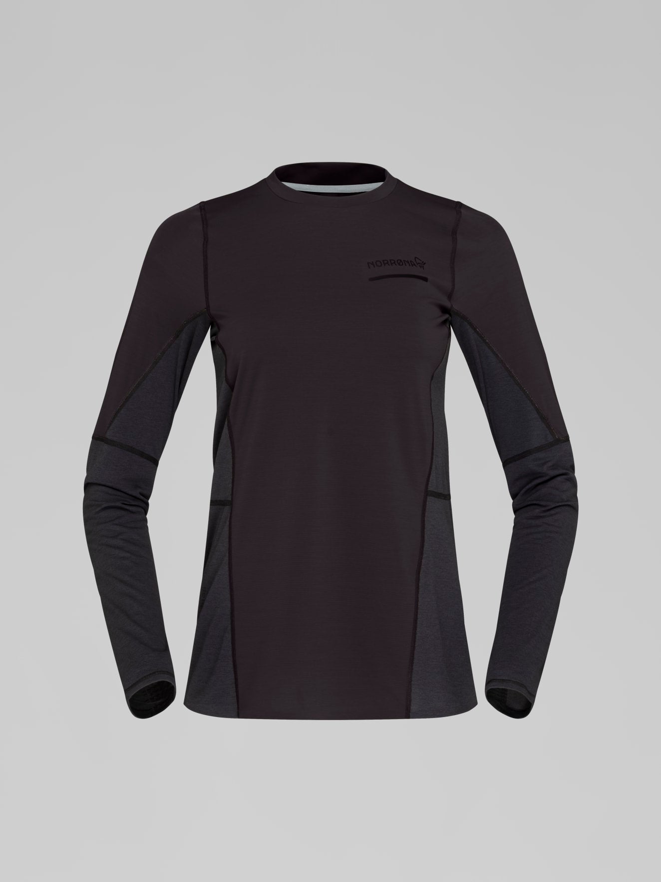 Norrøna Senja Equaliser Lightweight Long Sleeve (Women's) - T-Shirt - Tee Shirt - Shirt - Caviar - Black