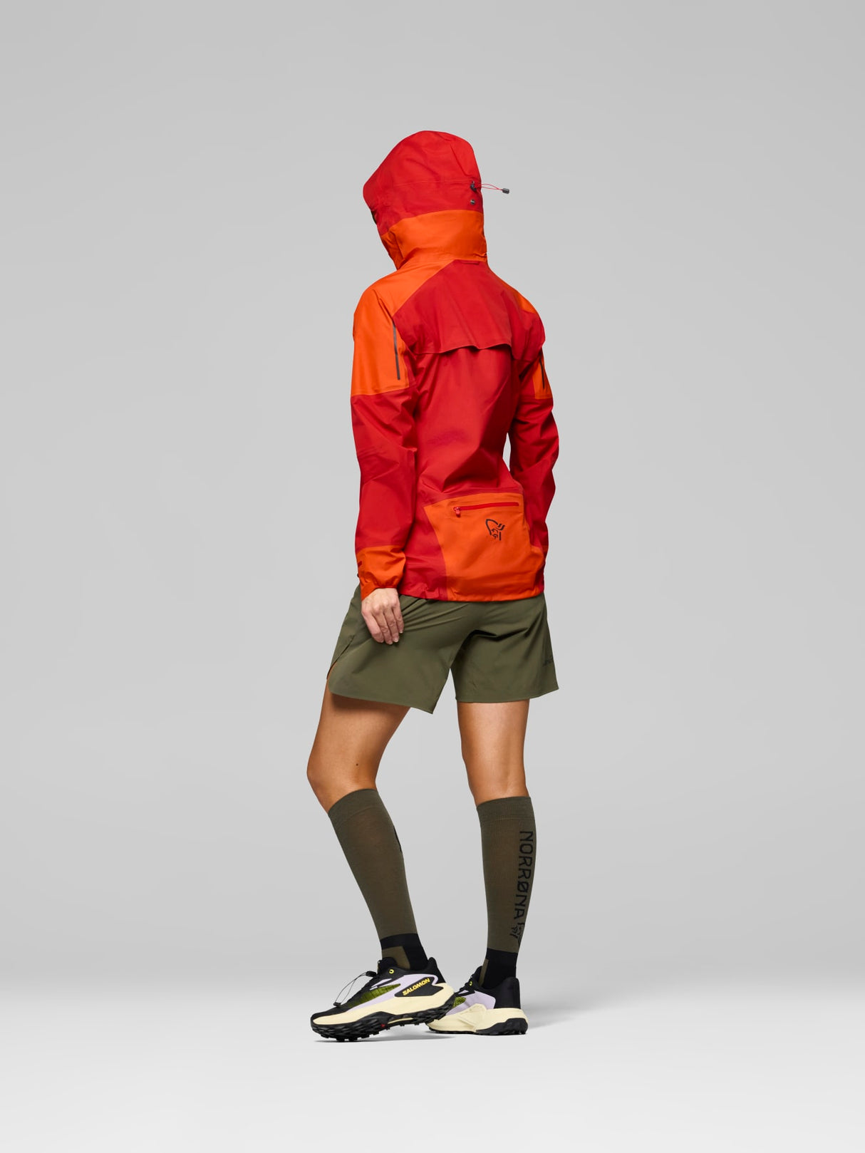 Norrøna Senja GORE-TEX Jacket (Women's) - Rain Jacket - Waterproof Jacket - Arednalin - Red - Orange