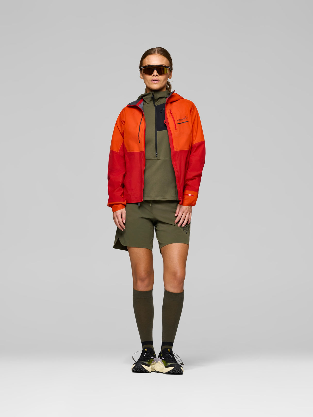 Norrøna Senja GORE-TEX Jacket (Women's) - Rain Jacket - Waterproof Jacket - Arednalin - Red - Orange