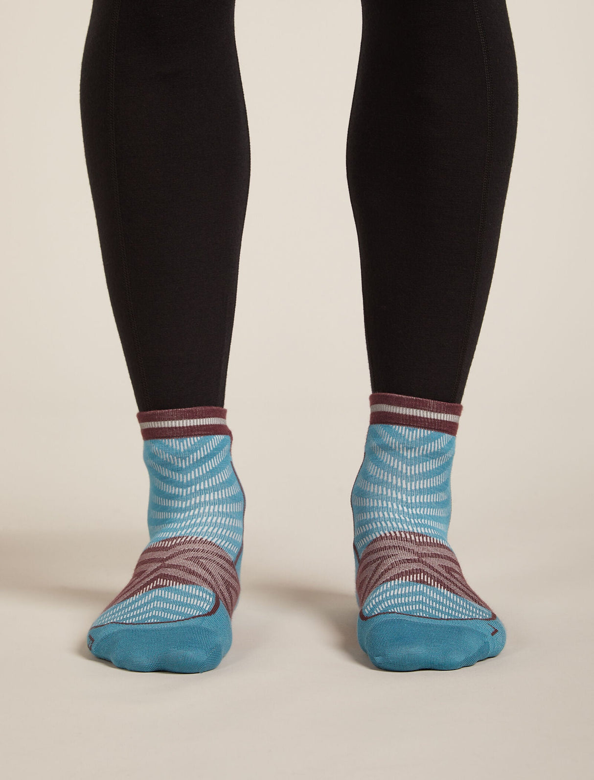 Icebreaker Merino Run+ Ultralight Mini Socks (Men's) - Topaz/Java
