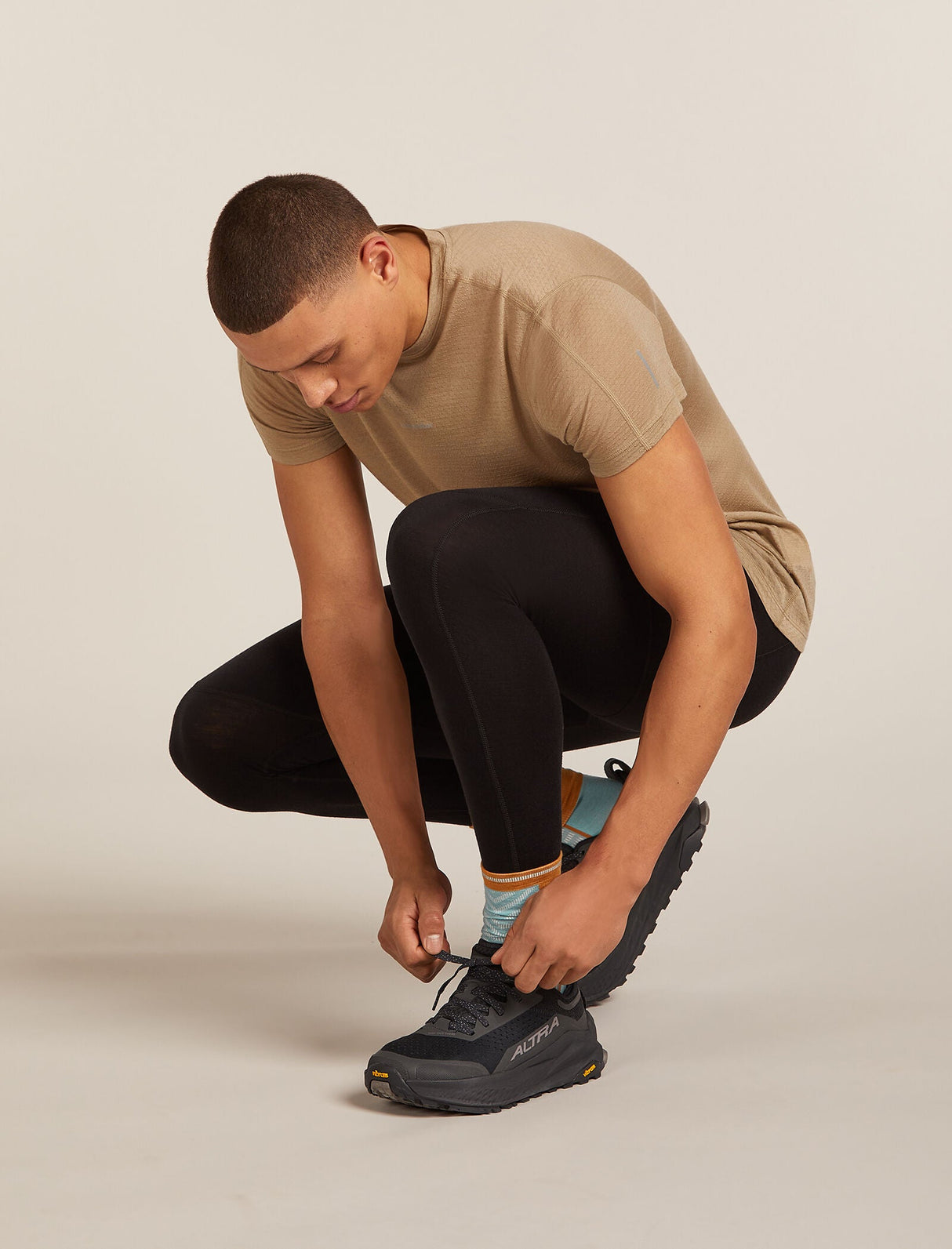 Icebreaker Merino Run+ Ultralight Crew Socks (Men's) - Hydro/Trail