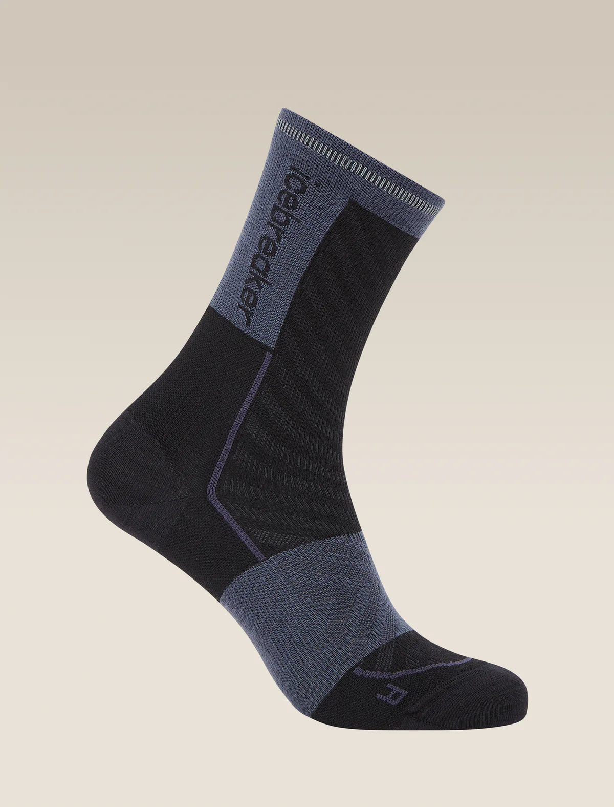 Icebreaker Merino Run+ Ultralight Crew Socks (Women's) - Black/Graphite